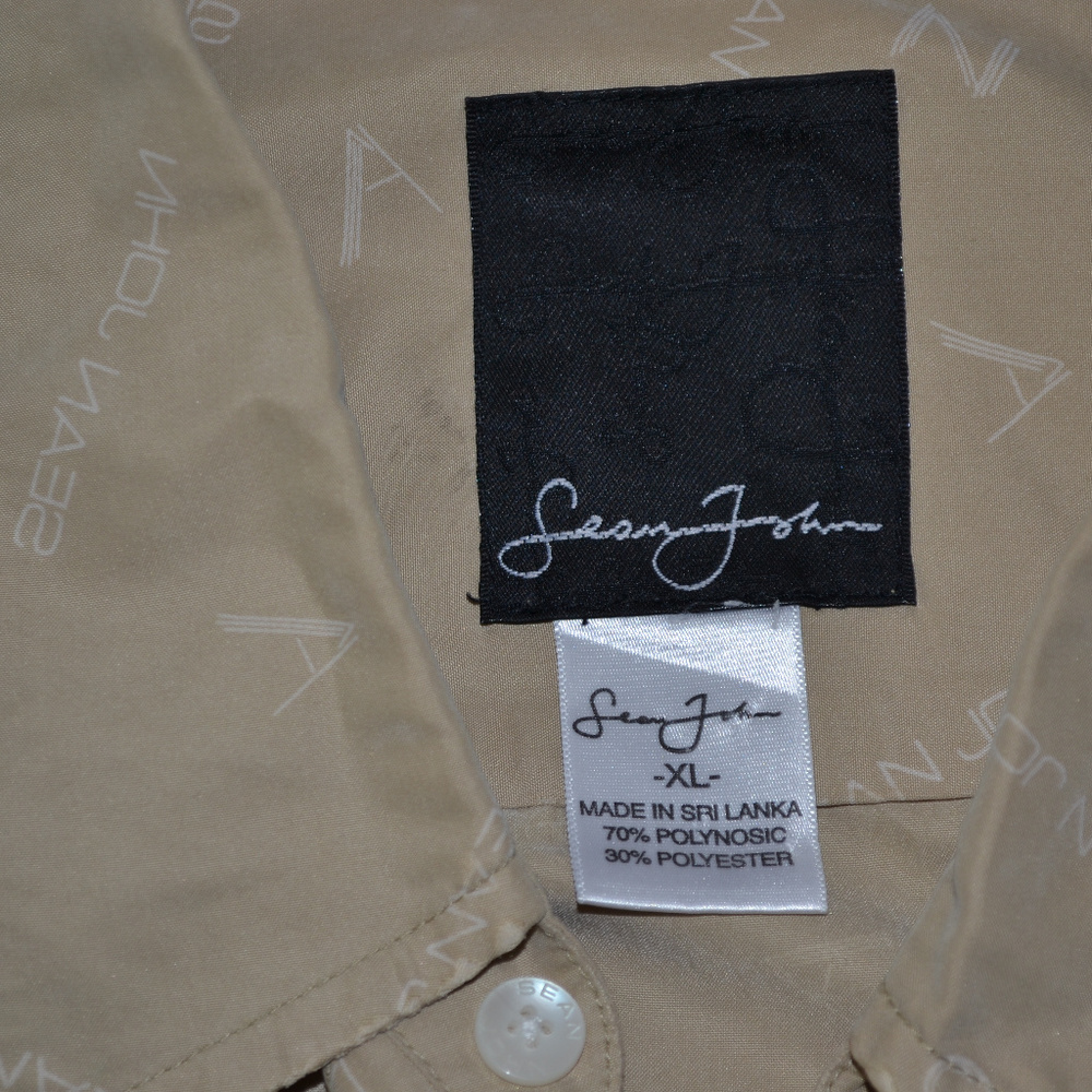 Sean John Logo Pattern Casual Button Front Shirt - image 6